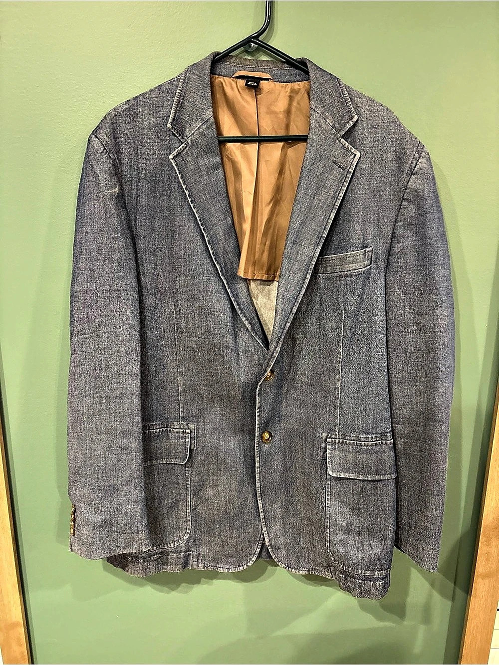 Vintage Norm Thompson Men's denim Blazer sz large